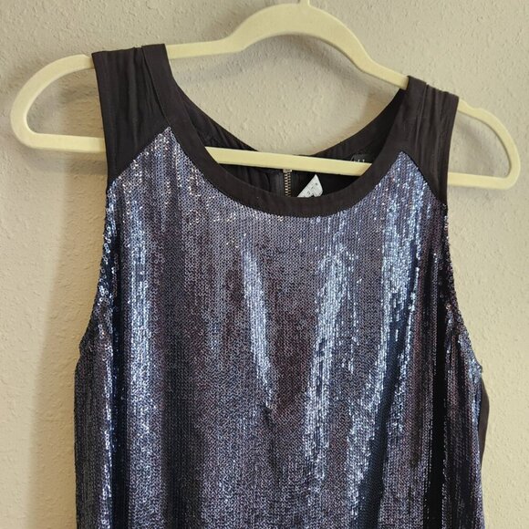 Sanctuary Sequin Studio Dress Gunmetal Size Medium - Picture 2 of 11